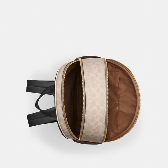 NWT Coach Outlet Large Court Backpack In Signature Canvas - Picture 3 of 6